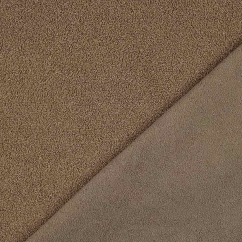 Teddystoff, weich und kuschelig – unifarben – Braun – Bild 4