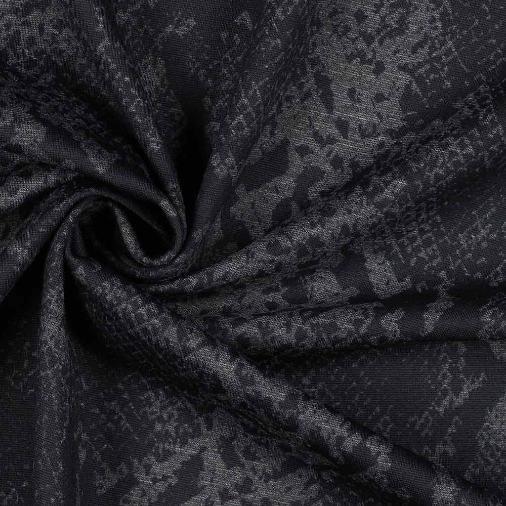 Romanitstoff, Schlangenmusterung Schwarz / Grau / Blau – Bild 4