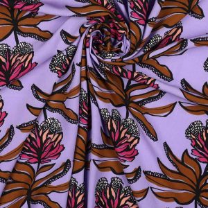 Viskosestoff, Blätter Braun / Flieder