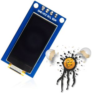 0.96″ OLED LCD Display 64×128 vertikal weiß monochrom I2C SSD1107