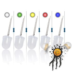 10mm 12V red blue white yellow green 10-Teile LED diffus Sortiment
