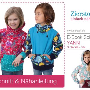 Kapuzen – Schalkragensweatshirt “YANN”, Gr. 62 – 104 [Digital]
