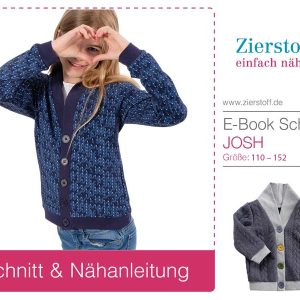 Strickjacke, Sweatjacke “JOSH”, Gr. 110 – 152, unisex [Digital]