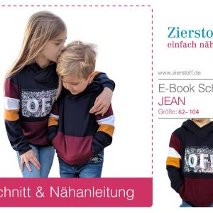 Kapuzensweatshirt, “JEAN”, Gr. 62 – 104 [Digital]