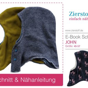 Schlupfmütze mit Knöpfen “JOHN”, Gr. 45-57
