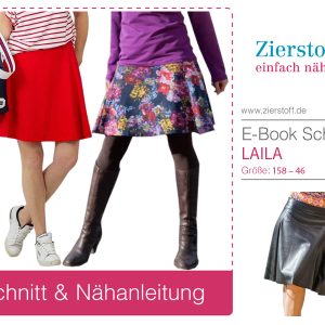 Jerseyrock, glockiger Schnitt “LAILA”, Gr. 158 – Damengr. 46 [Digital]