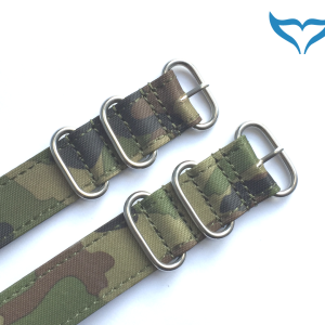 UhrenArmband Gurtband Armband Camouflage oliv 20 22 mm Nylon Strap Band Neu