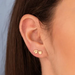 Stecker-Ohrringe „Dog-Mom“ (silber)