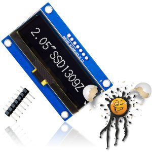 2,05 SSD1309 I2C SPI Driver OLED LCD Display 128×32