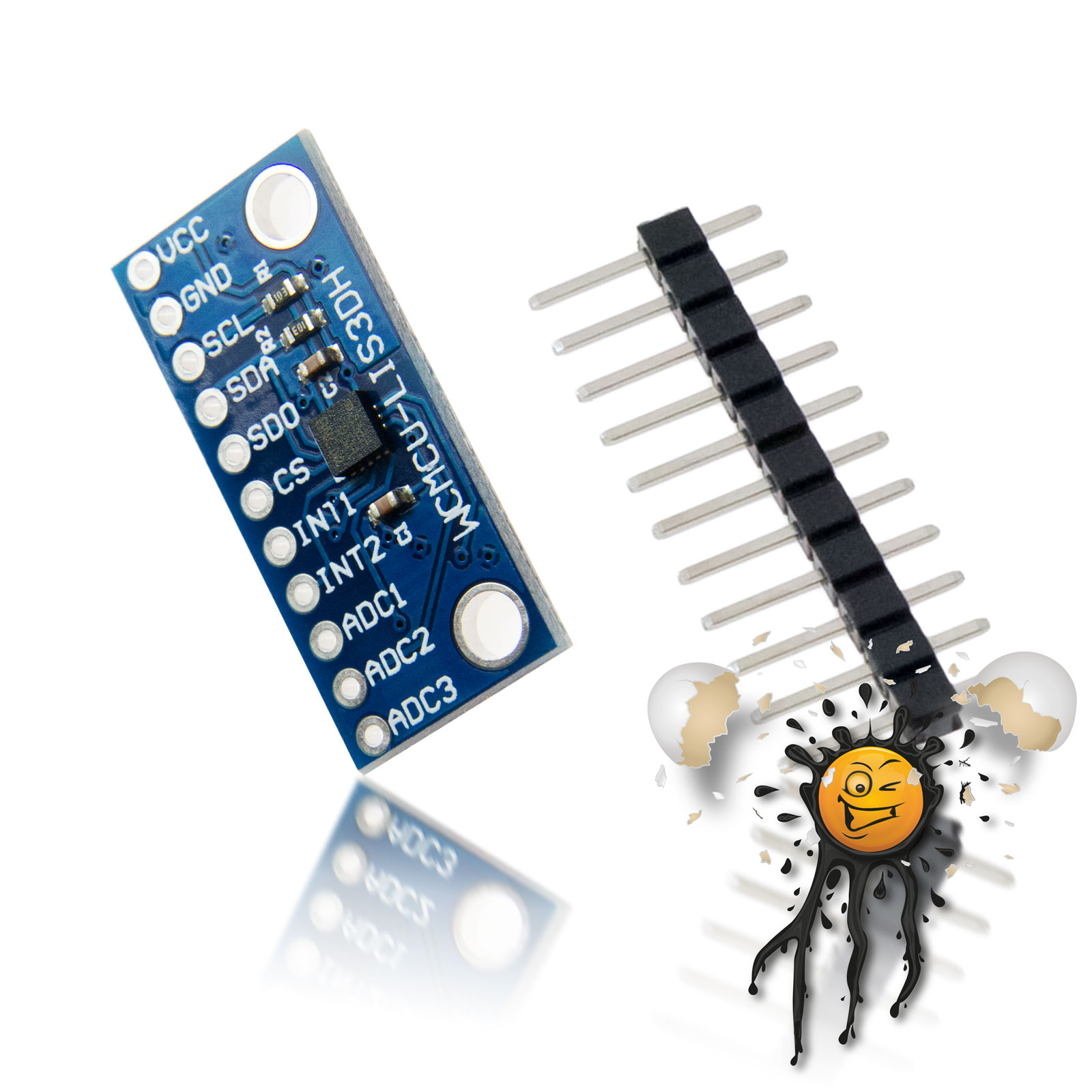 LIS3DH 3 Achsen Beschleunigungs Accelerometer MEMS Sensor – Bild 2