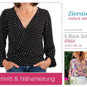Bluse, Wickelbluse “IRMA”, Gr. 158 – 46 [Digital]