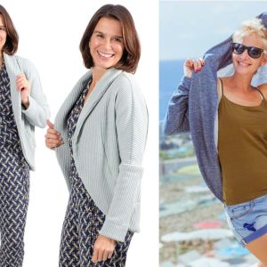 Schnittmuster auf Papier, Bolero, legere Jacke “MELISSA”, Gr. 158 – Damengr. 46