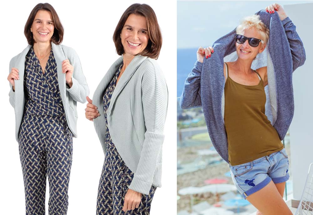 Schnittmuster auf Papier, Bolero, legere Jacke “MELISSA”, Gr. 158 – Damengr. 46 – Bild 2