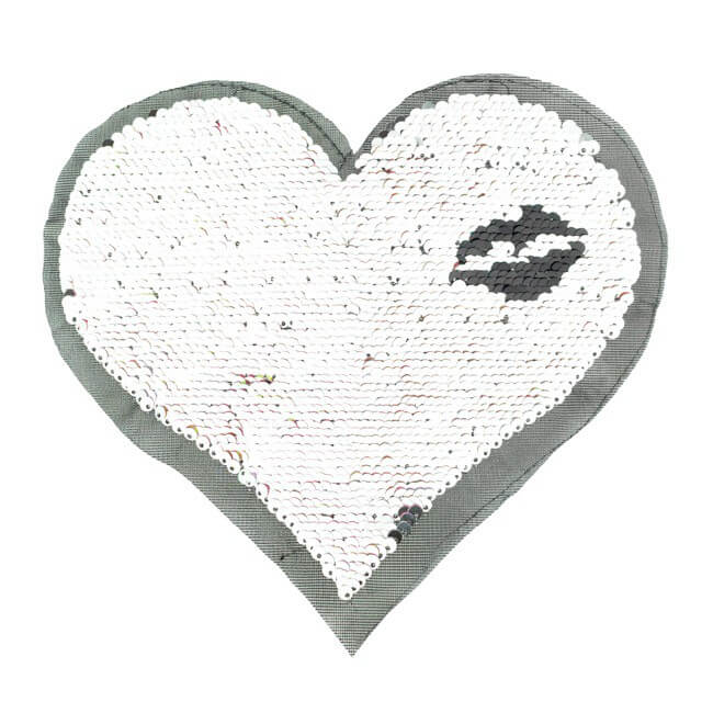 Wendepailletten, Applikation Aufnäher Herz mit Lippen – Bild 8