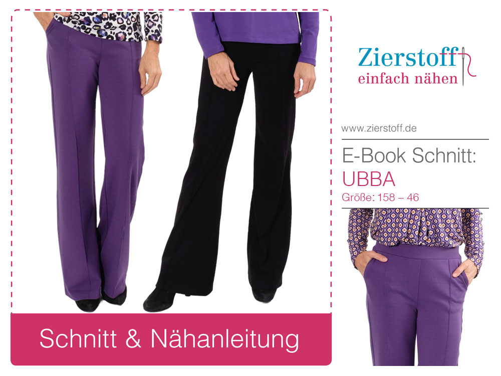 Hose mit Biese “UBBA”, Gr. 158 – Damengr. 46