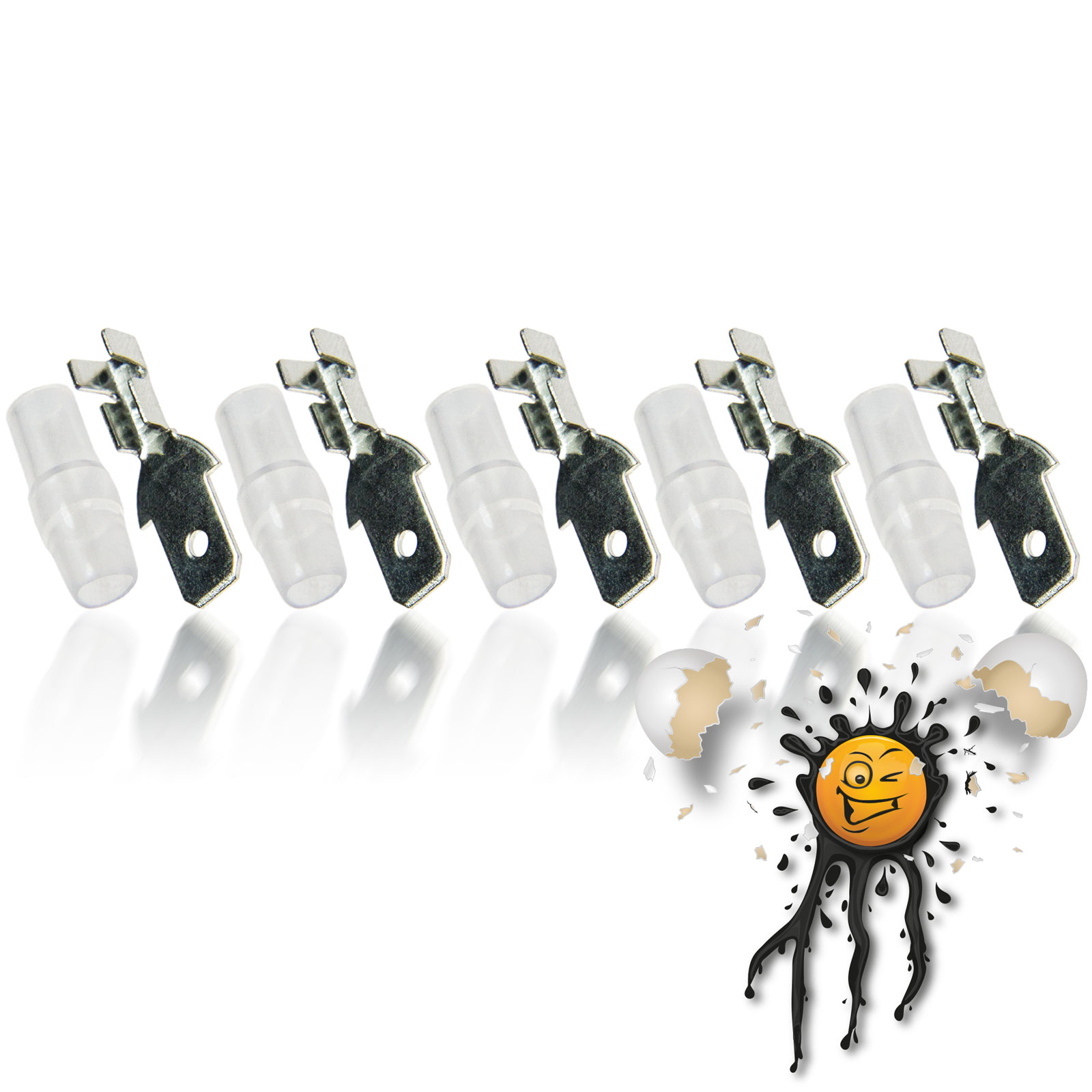 10 Teile / Items Quetsch Verbinder Stecker Male 4,8mm Bullet Set B – Bild 2