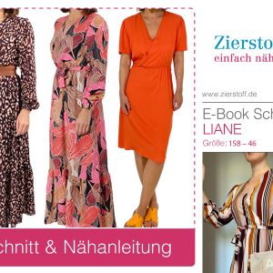 Kleid mit Stufenoptik “LIANE”, Gr. 158 – Damengr. 46 – Maxikleid [Digital]