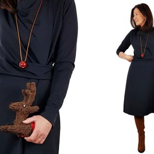 PAPIERSCHNITTMUSTER, Kleid mit Wasserfallkragen “Jessica”, Gr. 158 – Damengr. 46