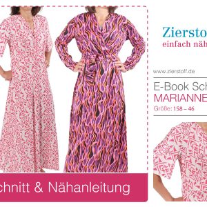 Kleid mit Wickeloptik “MARIANNE”, Gr. 158 – Damengr. 46 [Digital]
