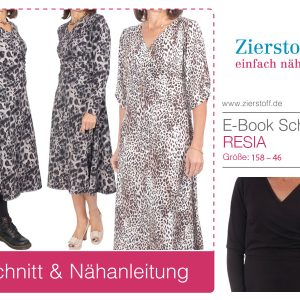 Kleid mit Wickeloptik “RESIA”, Gr. 158 – Damengr. 46 [Digital]