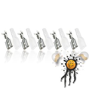 10 Teile / Items Quetsch Verbinder Buchse Female 6,3mm Bullet Set E