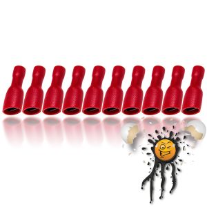 10 Teile / Items Quetsch Verbinder Buchse Female 6,3mm Bullet Set D