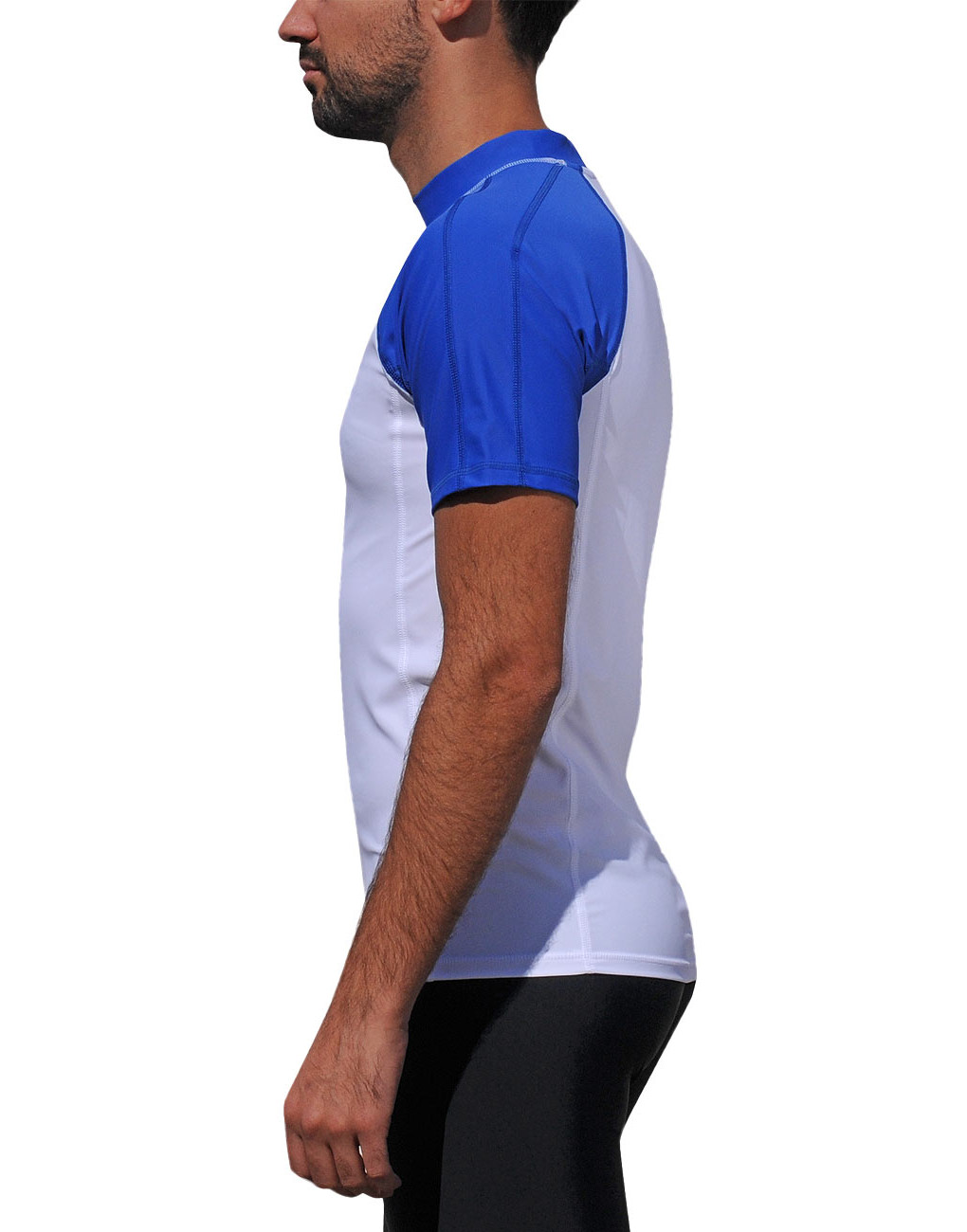 iQ UV 300 Shirt Slim Fit Men Herren M L XL XXL 3XL blue-white blau weiss Schutz – Bild 4