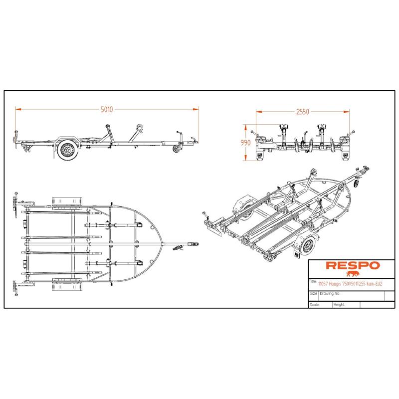 Bootstrailer 750V501T255 Jetski 2x (11057) – Bild 6