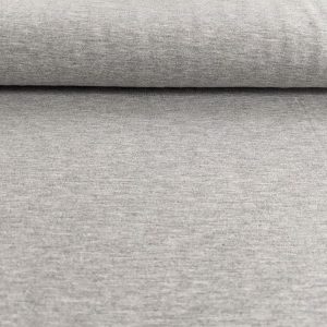 French Terry aus Bambus, unifarben Hellgrau Melange