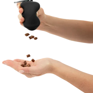 Springer Leckerli-Spender aus Silikon, lebensmittelecht, mit Karabiner, einzigartige Form für einfaches Drücken (schwarz, grün, rosa)