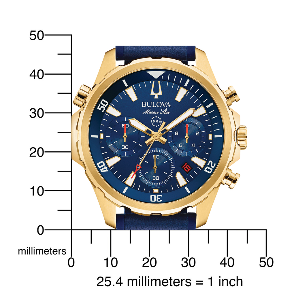 Bulova Marine Star 97B168 Armbanduhr Chronograph 20 bar sportlich elegant Neu – Bild 5