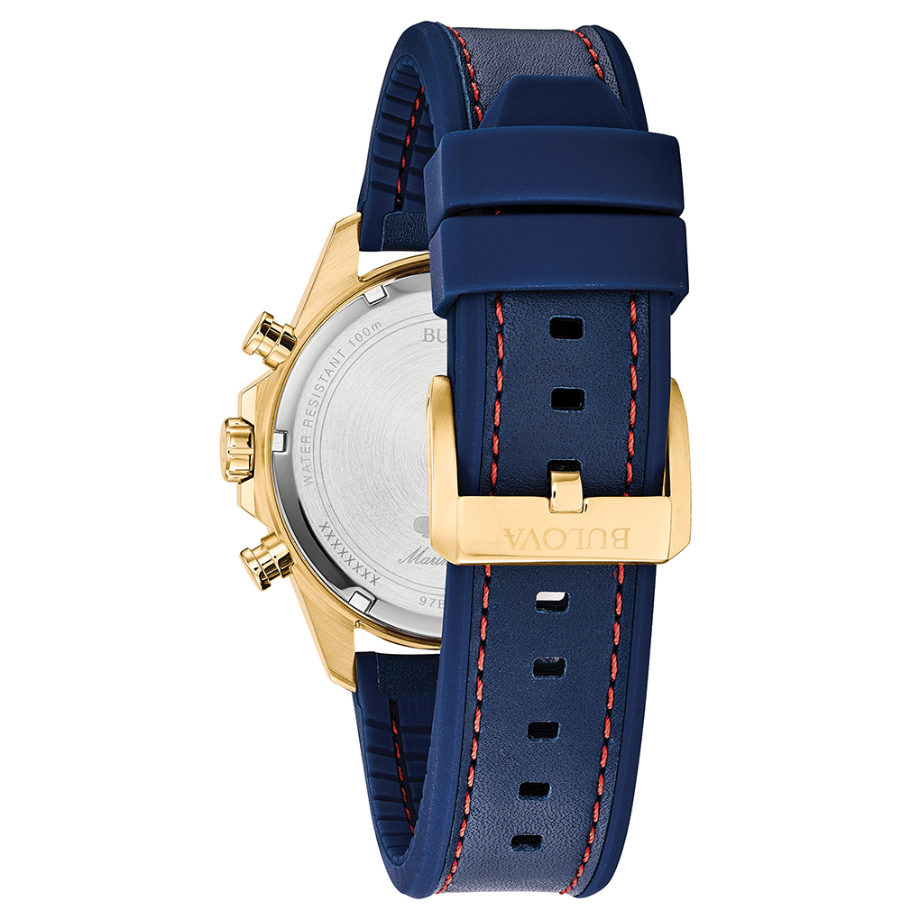 Bulova Marine Star 97B168 Armbanduhr Chronograph 20 bar sportlich elegant Neu – Bild 3