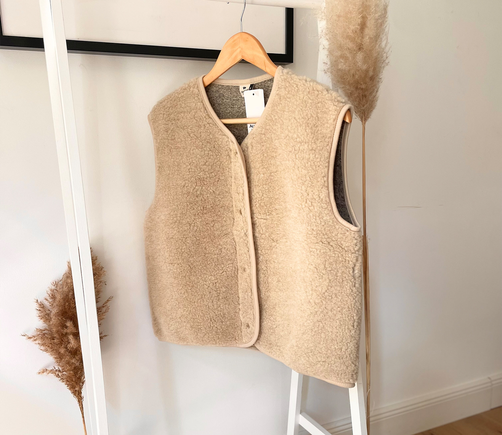 Alwero – Weste „TYB“ Adult, SAND BROWN, Biowolle – Bild 3