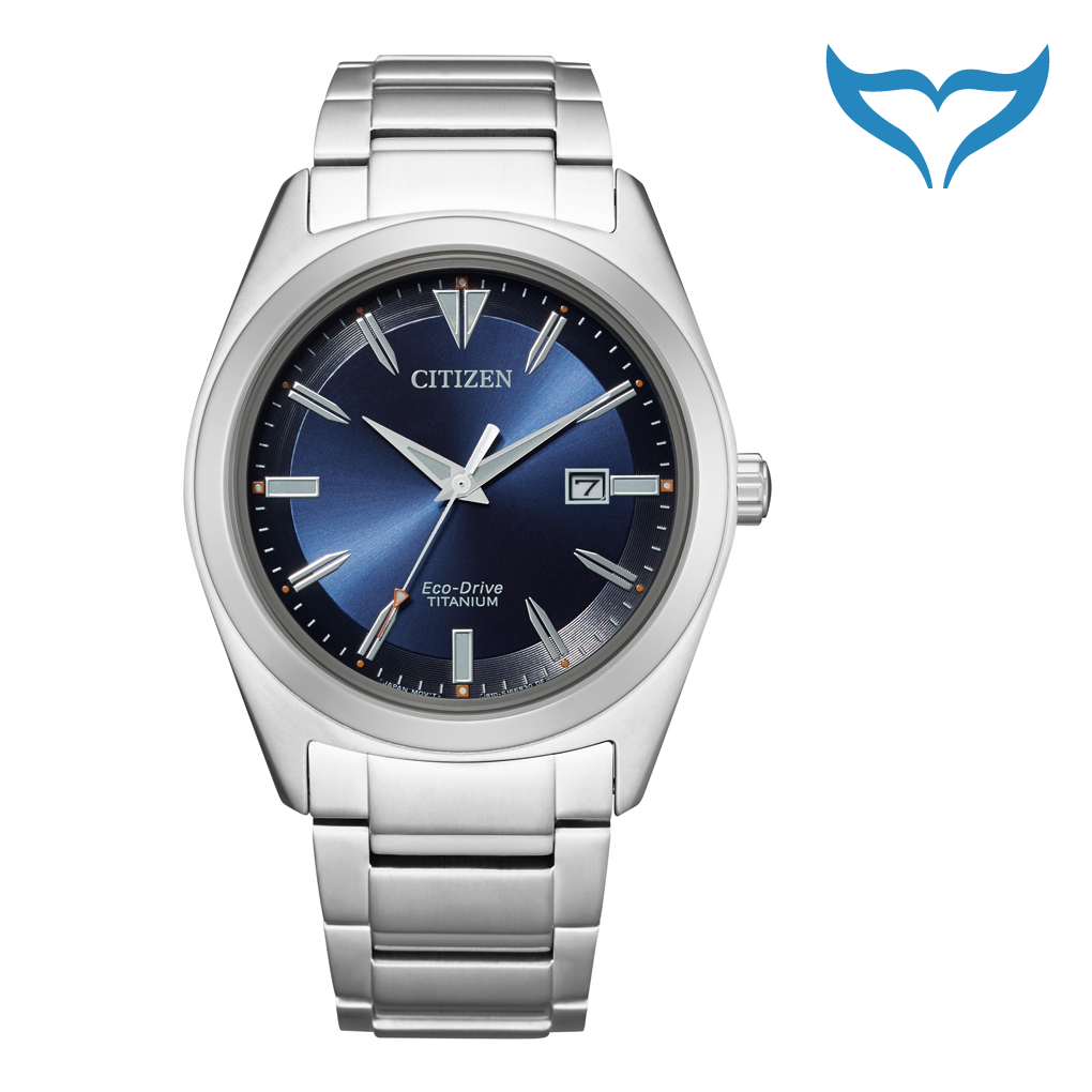 Citizen Super Titanium AW1640-83L Datum Eco Drive Ring Solar Band massiv 5 bar N