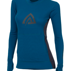 Aclima Warmwool Hood Sweater blue sapphire Merino Wool 200 g XL XXL Damen Woman