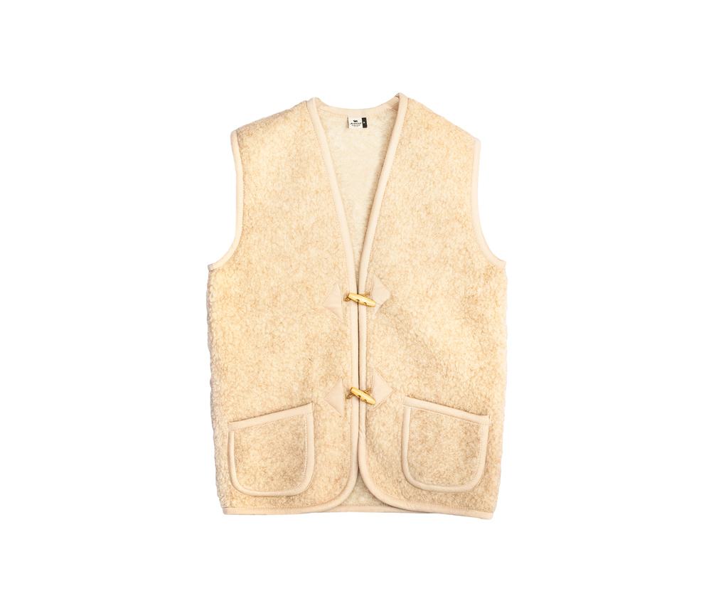 Alwero – Bodywarmer „Alpen“ Adult, Biowolle, ENGLISH TEA, Unisex – Bild 3