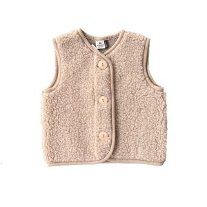 Alwero – Bodywarmer „PO“ Junior, Biowolle, TAN, ultra light