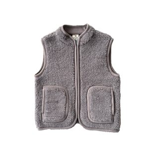 Alwero – Bodywarmer RUDI Junior, Anthrazit, Biowolle
