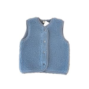 Alwero – Bodywarmer „TYB“ Junior, Biowolle, ICY BLUE, ultra light