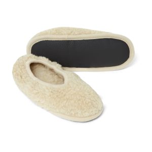 Alwero – Hausschuhe, Ballerina ADULT, NATURAL, Biowolle
