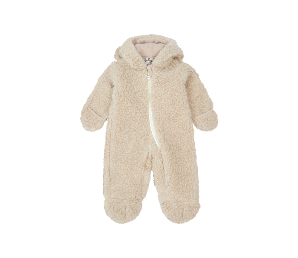 Alwero – Baby Overall „BEARS“, Biowolle, Beige – Bild 2