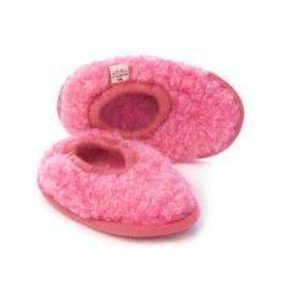 Alwero – Hausschuhe, Ballerina Junior, PINK, Biowolle