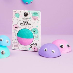 Nailmatic –  Badekugel – Twin Bath Bomb, Pink/Lagoon