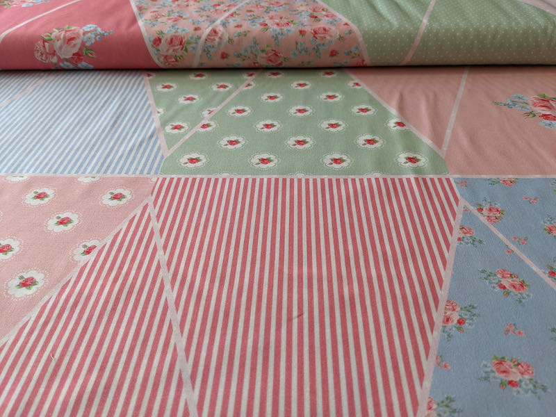 Stoffpanel für Wimpelkette, 1 Meter für inkl. 5 Meter Schrägband – rosa – Bild 6