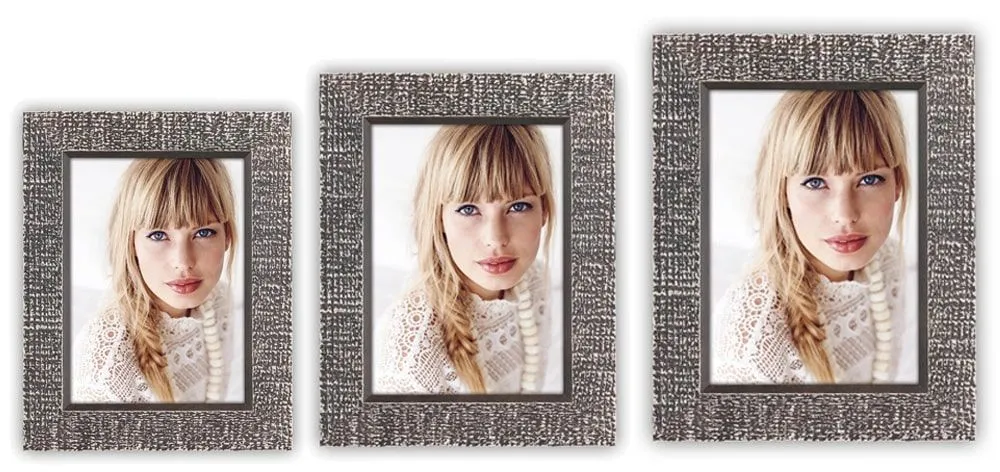 Bilderrahmen Fotorahmen Wechselrahmen Holz schwarz Vintage Shabby Style 3 Formate