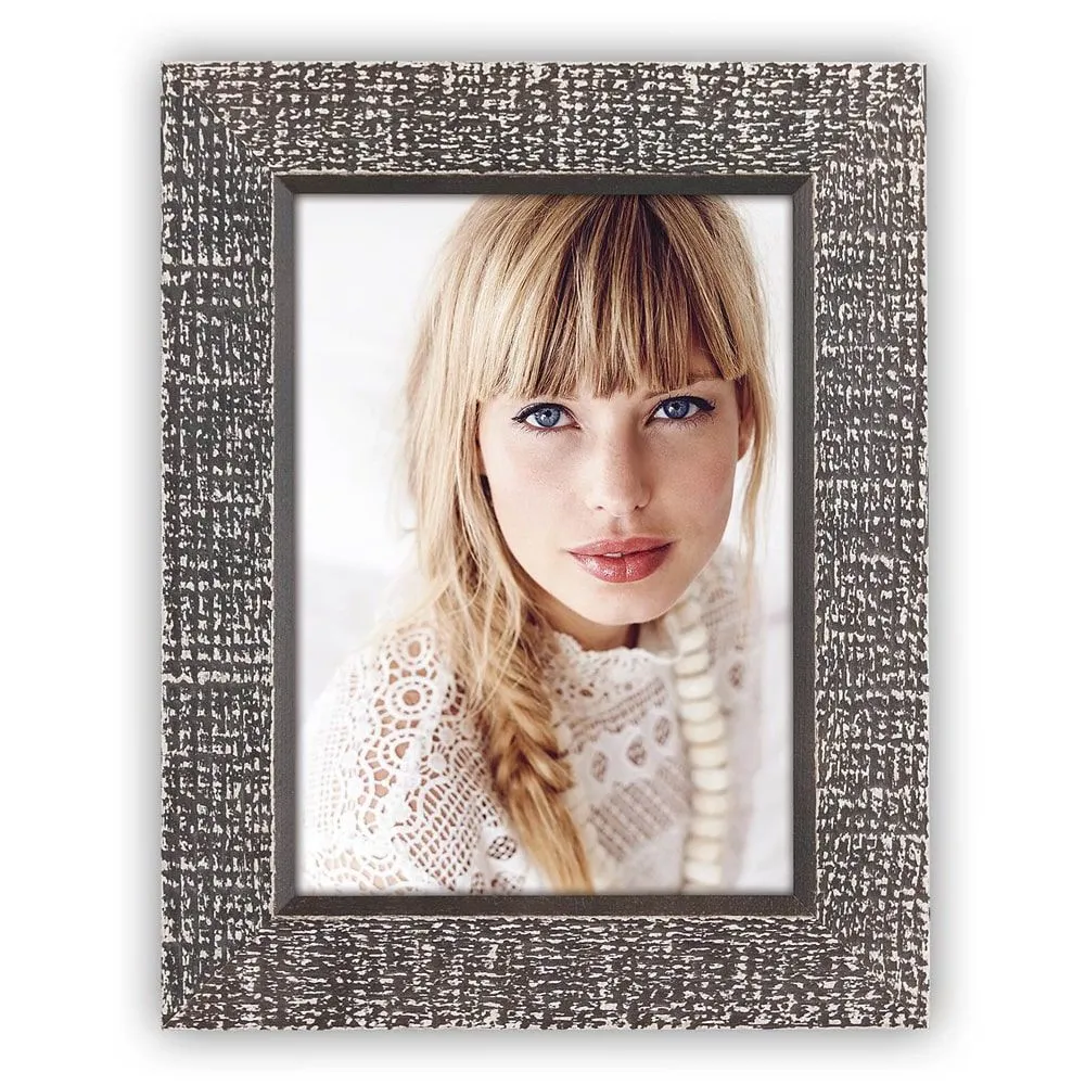 Bilderrahmen Fotorahmen Wechselrahmen Holz schwarz Vintage Shabby Style 3 Formate – Bild 3