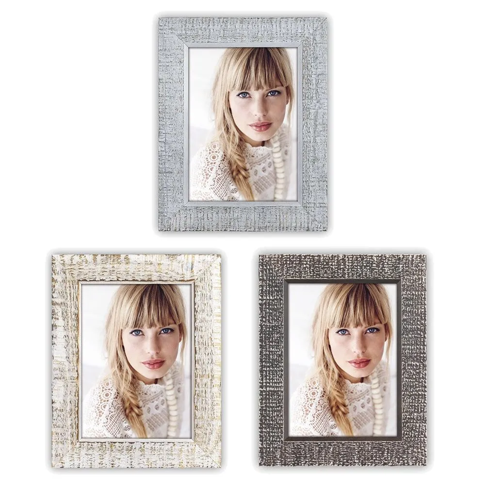 Bilderrahmen Fotorahmen Wechselrahmen Holz schwarz Vintage Shabby Style 3 Formate – Bild 7