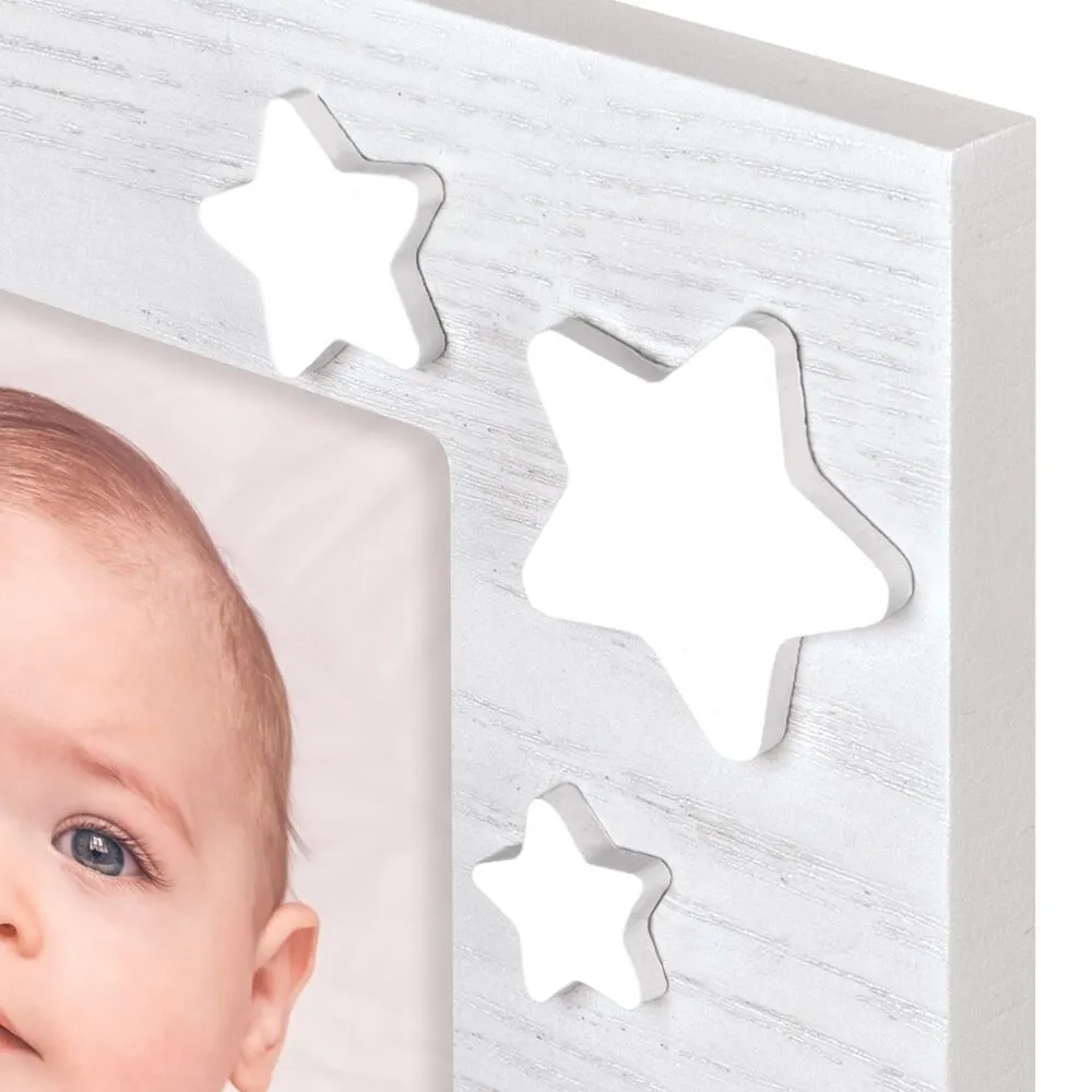 Bilderrahmen Holzrahmen Wechselrahmen grau & weiß Panda, Wolken, Mond 1 Stk 2 Größen – Bild 4