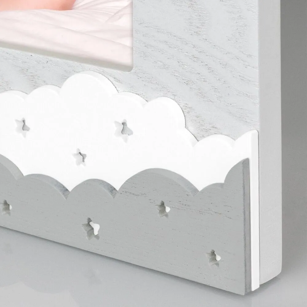 Bilderrahmen Holzrahmen Wechselrahmen grau & weiß Panda, Wolken, Mond 1 Stk 2 Größen – Bild 5