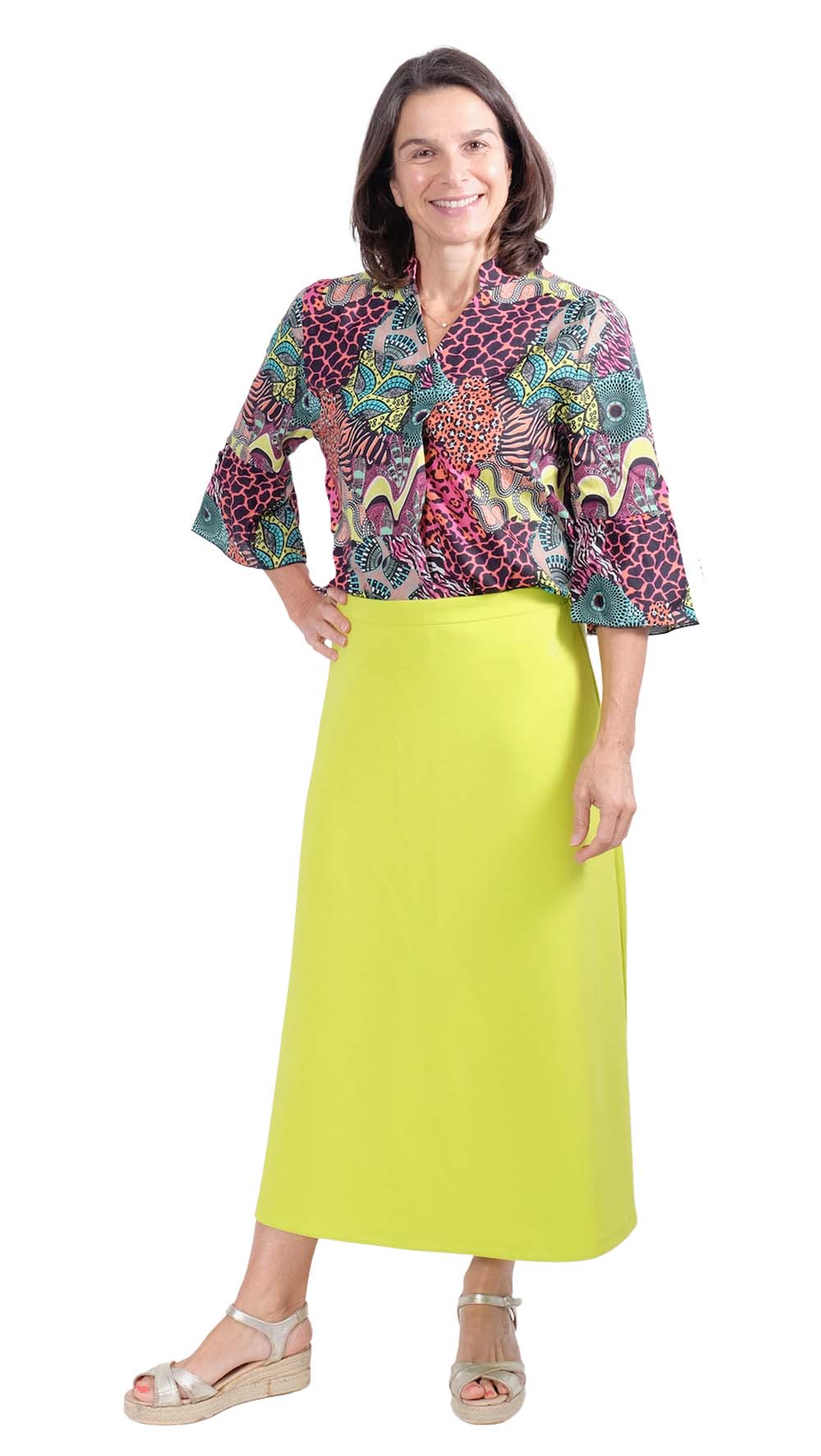 Baumwolle, Musterung im Africa Style, Aqua – Digitaldruck – Bild 6